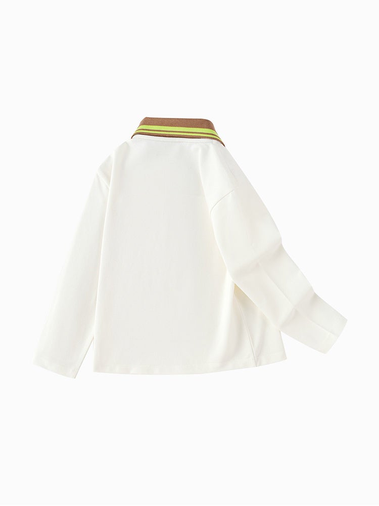 بالابالا تيشيرت بولو بتطريز للأولاد - Image 1